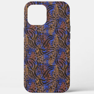 Luxurious Leopard and Zebra Print Pattern iPhone 12 Pro Max Case