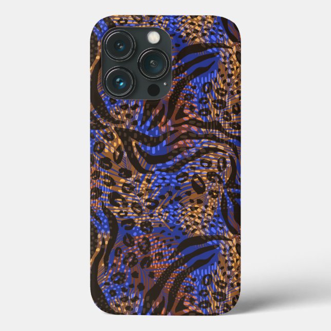 Luxurious Leopard and Zebra Print Pattern Case-Mate iPhone Case (Back)