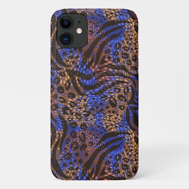 Luxurious Leopard and Zebra Print Pattern Case-Mate iPhone Case (Back)