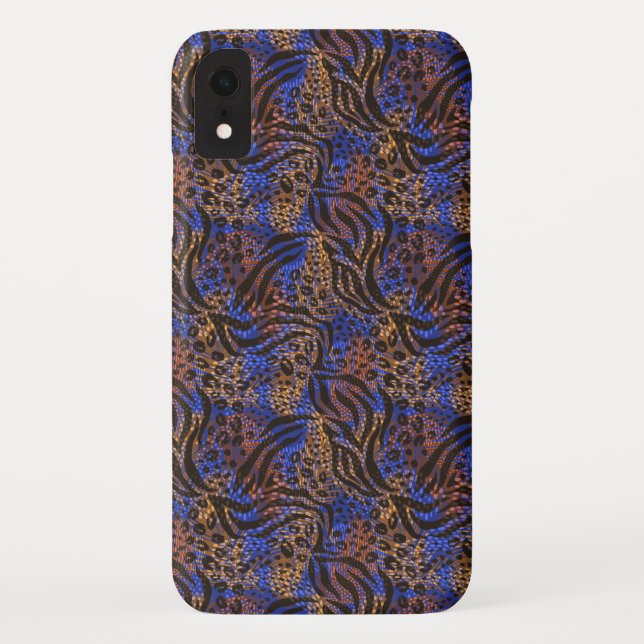Luxurious Leopard and Zebra Print Pattern Case-Mate iPhone Case (Back)