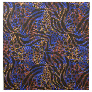 Luxurious Leopard and Zebra Print Pattern Cloth Napkin