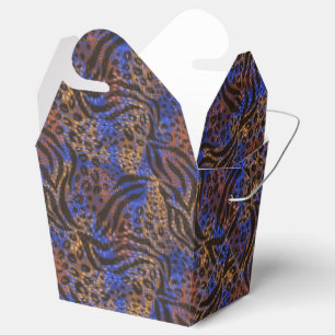 Luxurious Leopard and Zebra Print Pattern Favor Boxes