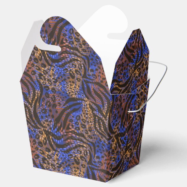 Luxurious Leopard and Zebra Print Pattern Favor Boxes (Opened)