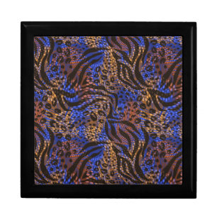 Luxurious Leopard and Zebra Print Pattern Gift Box