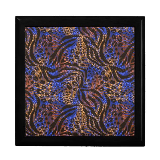 Luxurious Leopard and Zebra Print Pattern Gift Box (Front)