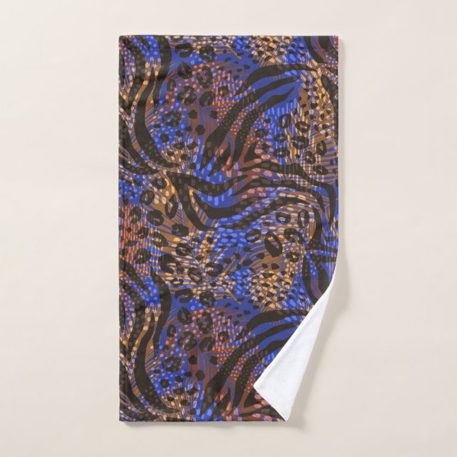 Luxurious Leopard and Zebra Print Pattern Hand Towel (Hand Towel)