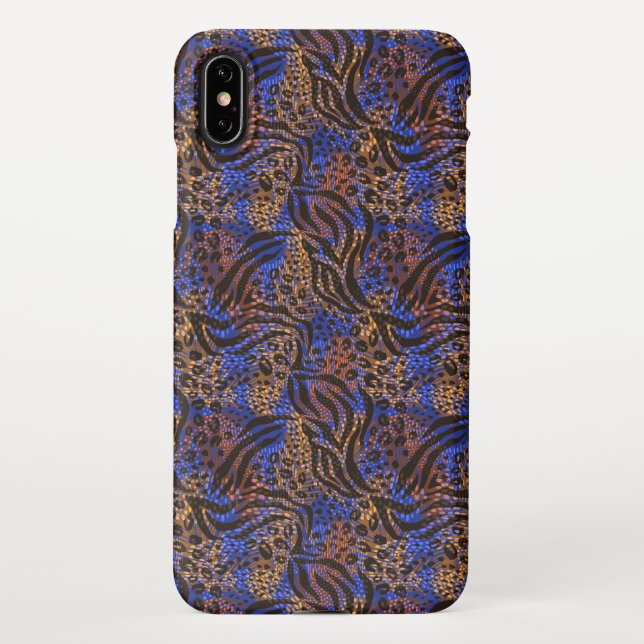 Luxurious Leopard and Zebra Print Pattern iPhone Case (Back)