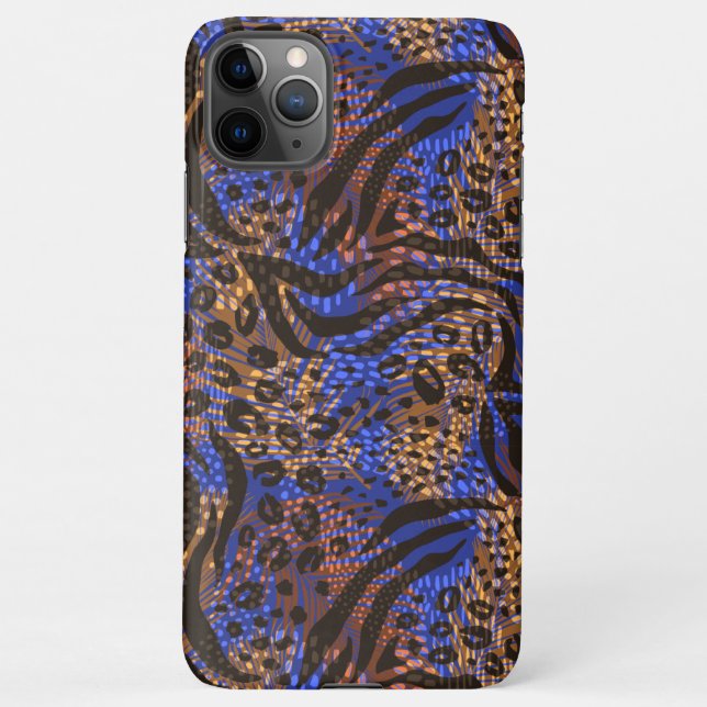 Luxurious Leopard and Zebra Print Pattern iPhone Case (Back)