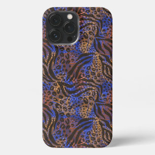 Luxurious Leopard and Zebra Print Pattern iPhone 13 Pro Max Case
