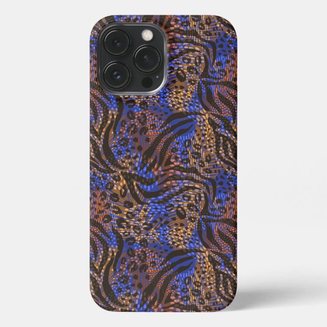 Luxurious Leopard and Zebra Print Pattern iPhone Case (Back)