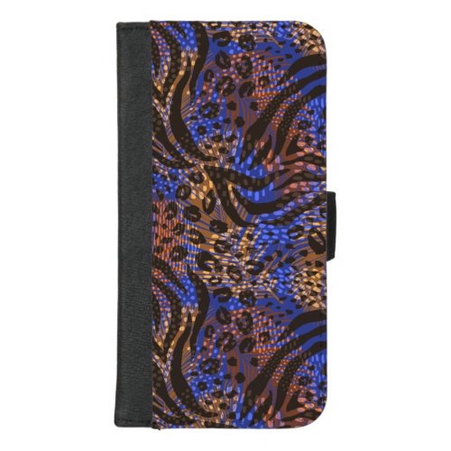 Luxurious Leopard and Zebra Print Pattern iPhone 87 Plus Wallet Case