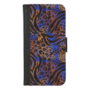Luxurious Leopard and Zebra Print Pattern iPhone 8/7 Wallet Case