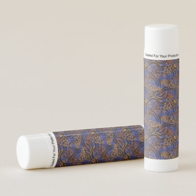 Luxurious Leopard and Zebra Print Pattern Lip Balm (Front)