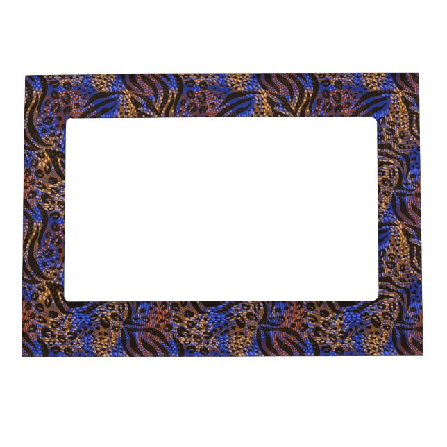 Luxurious Leopard and Zebra Print Pattern Magnetic Frame (Front)