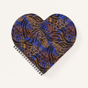 Luxurious Leopard and Zebra Print Pattern Notebook