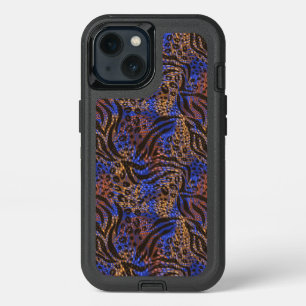 Luxurious Leopard and Zebra Print Pattern iPhone 13 Case