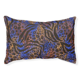 Luxurious Leopard and Zebra Print Pattern Pet Bed