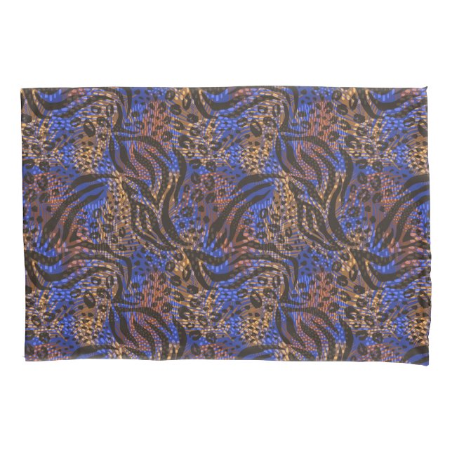 Luxurious Leopard and Zebra Print Pattern Pillow Case (Front)
