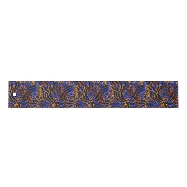 Luxurious Leopard and Zebra Print Pattern Ruler (Front)