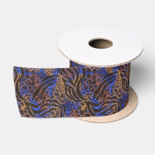 Luxurious Leopard and Zebra Print Pattern Satin Ribbon