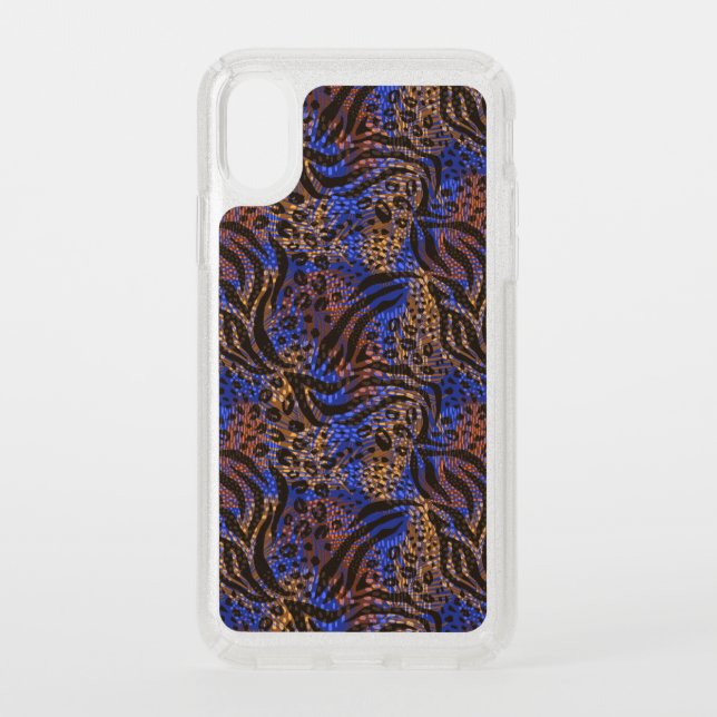Luxurious Leopard and Zebra Print Pattern Speck iPhone XS Case (Front)