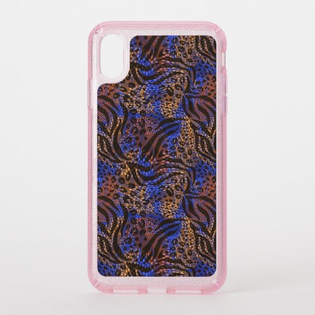 Luxurious Leopard and Zebra Print Pattern Speck iPhone XS Max Case (Front)