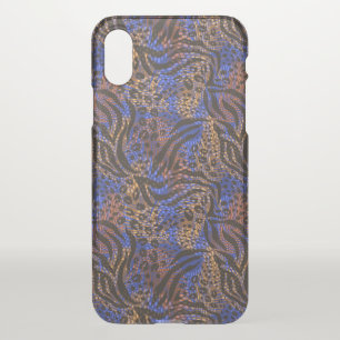 Luxurious Leopard and Zebra Print Pattern iPhone X Case