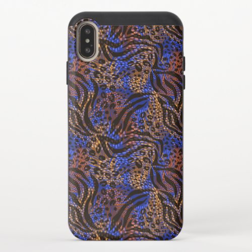 Luxurious Leopard and Zebra Print Pattern iPhone XS Max Slider Case