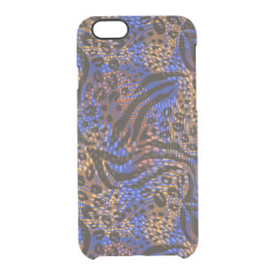 Luxurious Leopard and Zebra Print Pattern Clear iPhone 6/6S Case