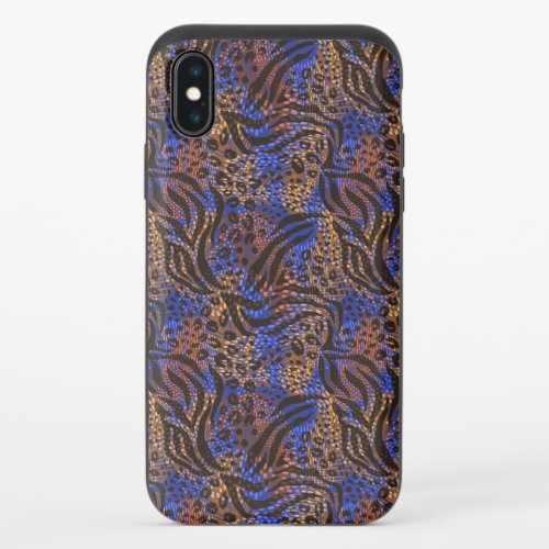 Luxurious Leopard and Zebra Print Pattern iPhone X Slider Case