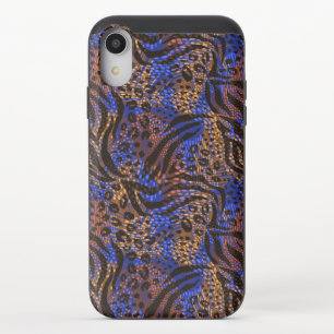 Luxurious Leopard and Zebra Print Pattern iPhone XR Slider Case