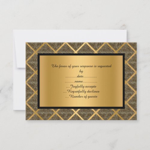 LUXURIOUS LEOPARD PATTERNED GRID RSVP 2