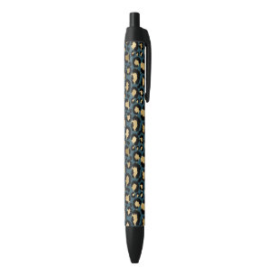 Luxurious Leopard Spots Dark Blue Wild Glam Pen