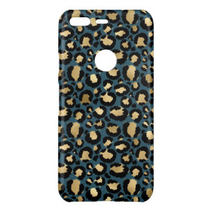 Luxurious Leopard Spots Dark Blue Wild Glam Uncommon Google Pixel Case