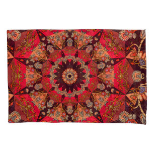 Luxurious mandala seamless, starry floral. pillow case