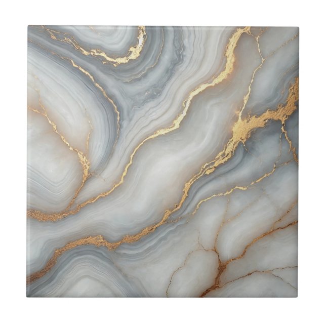 Luxurious Marble-Inspired Ceramic Tile Design (Front)