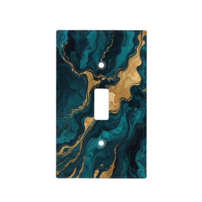Luxurious Marble Single Toggle Light Switch Cover (Front)