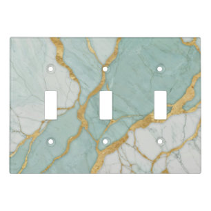 Luxurious Marble Triple Toggle Light Switch Cover