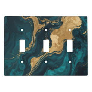 Luxurious Marble Triple Toggle Light Switch Cover: Cover
