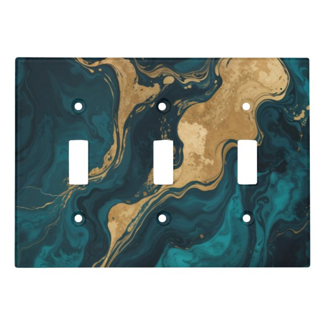 Luxurious Marble Triple Toggle Light Switch Cover: Cover (Front)