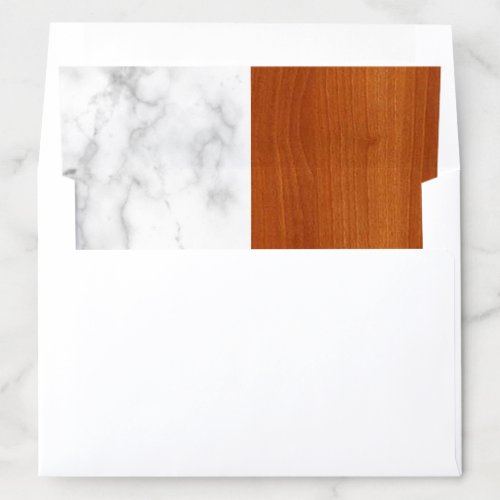 Luxurious Marble Walnut Wood Elegant Modern Envelope Liner