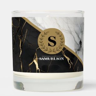Luxurious Marbleized Personalized Scented Candle