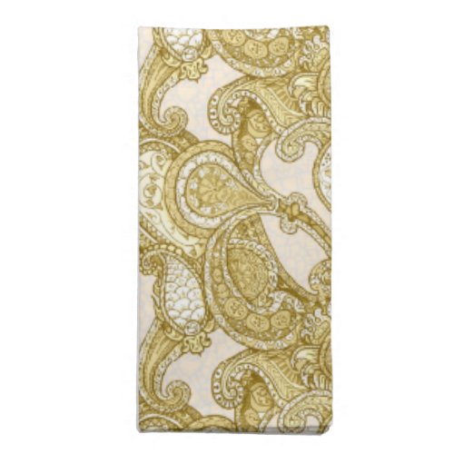 Luxurious Melange Paisley in Gold Cloth Napkin