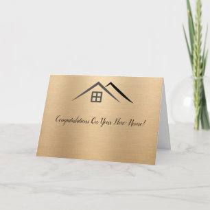 Luxurious Metallic Gold  Letterpress Thank You Card