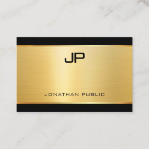 Luxurious Modern Elegant Glamour Gold Template Business Card