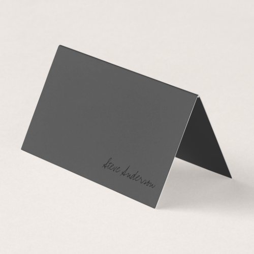 Luxurious Modern Elegant Grey Folded Business Card