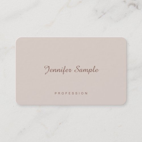 Luxurious Modern Elegant Script Simple Template Business Card