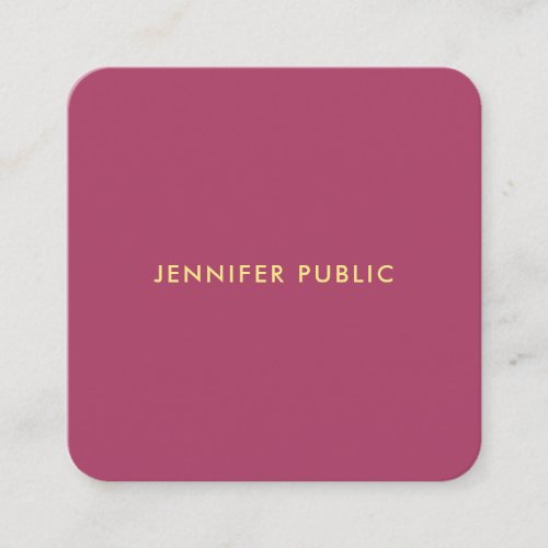 Luxurious Modern Elegant Template Professional Square Business Card