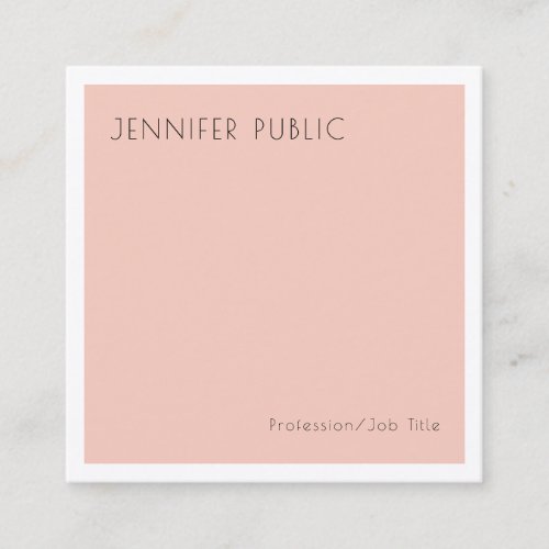 Luxurious Modern Elegant Trendy Minimalist Design Square Business Card