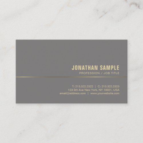 Luxurious Modern Gold Elegant Simple Template Business Card